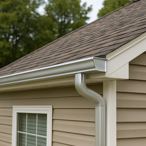 new gutters on a home